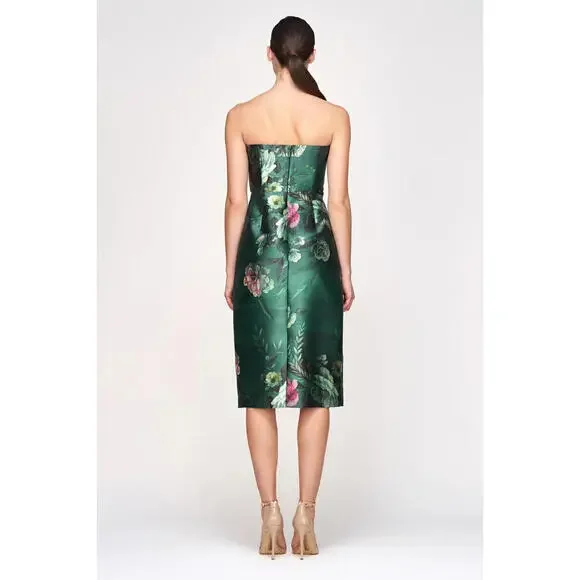 NEW, Kay Unger Adeline Midi Dress in Green Sz 16 #MD1434 - Picture 3 of 9